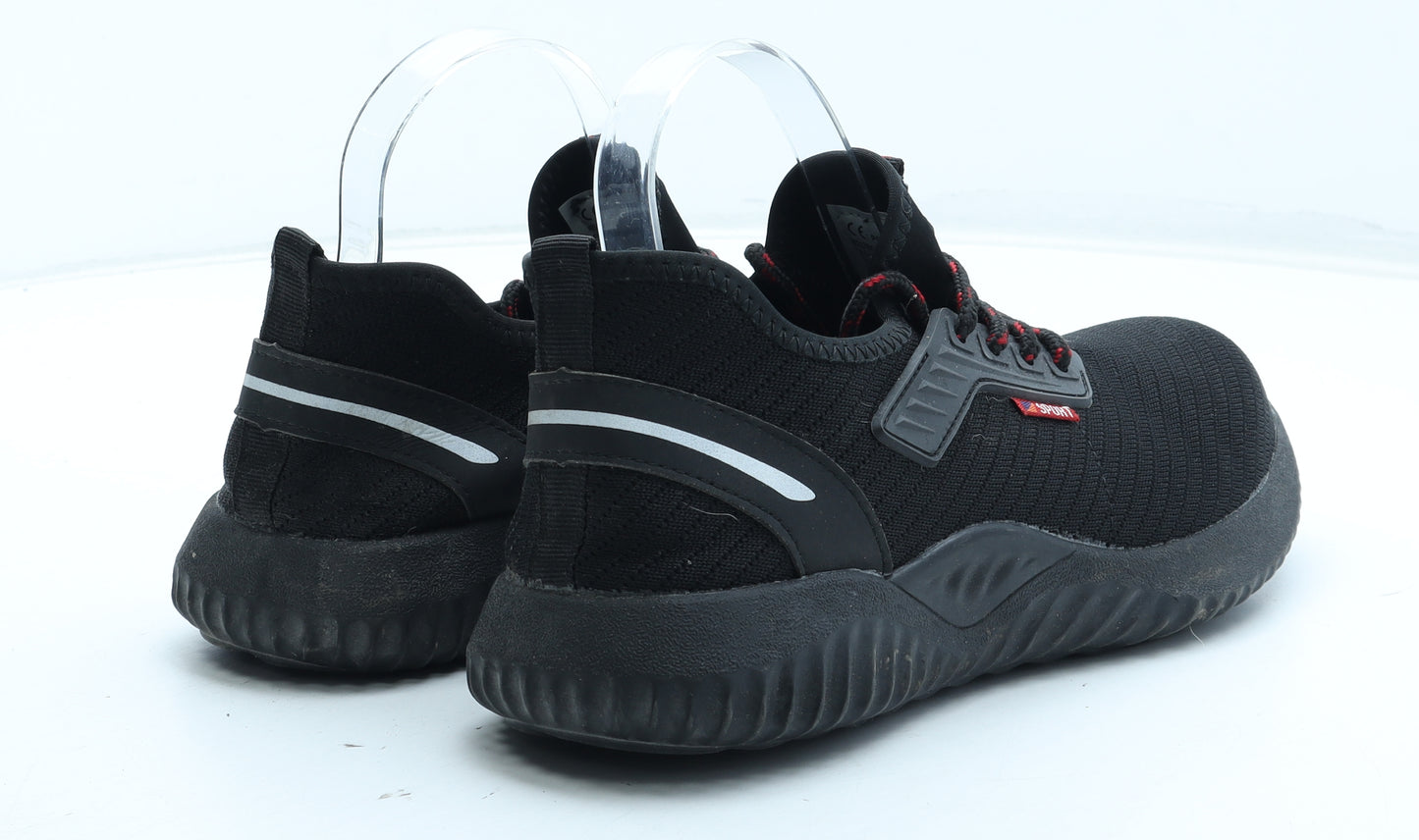 Fashion Sport Mens Black Polyester Trainer UK 7 40