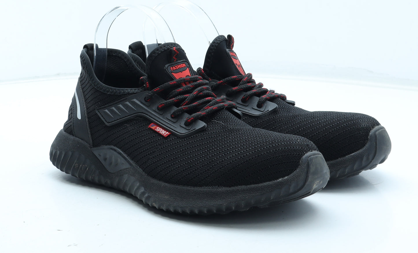 Fashion Sport Mens Black Polyester Trainer UK 7 40