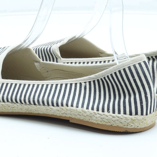 Atmosphere Womens Beige Striped Polyester Flat UK