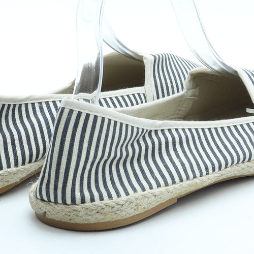 Atmosphere Womens Beige Striped Polyester Flat UK