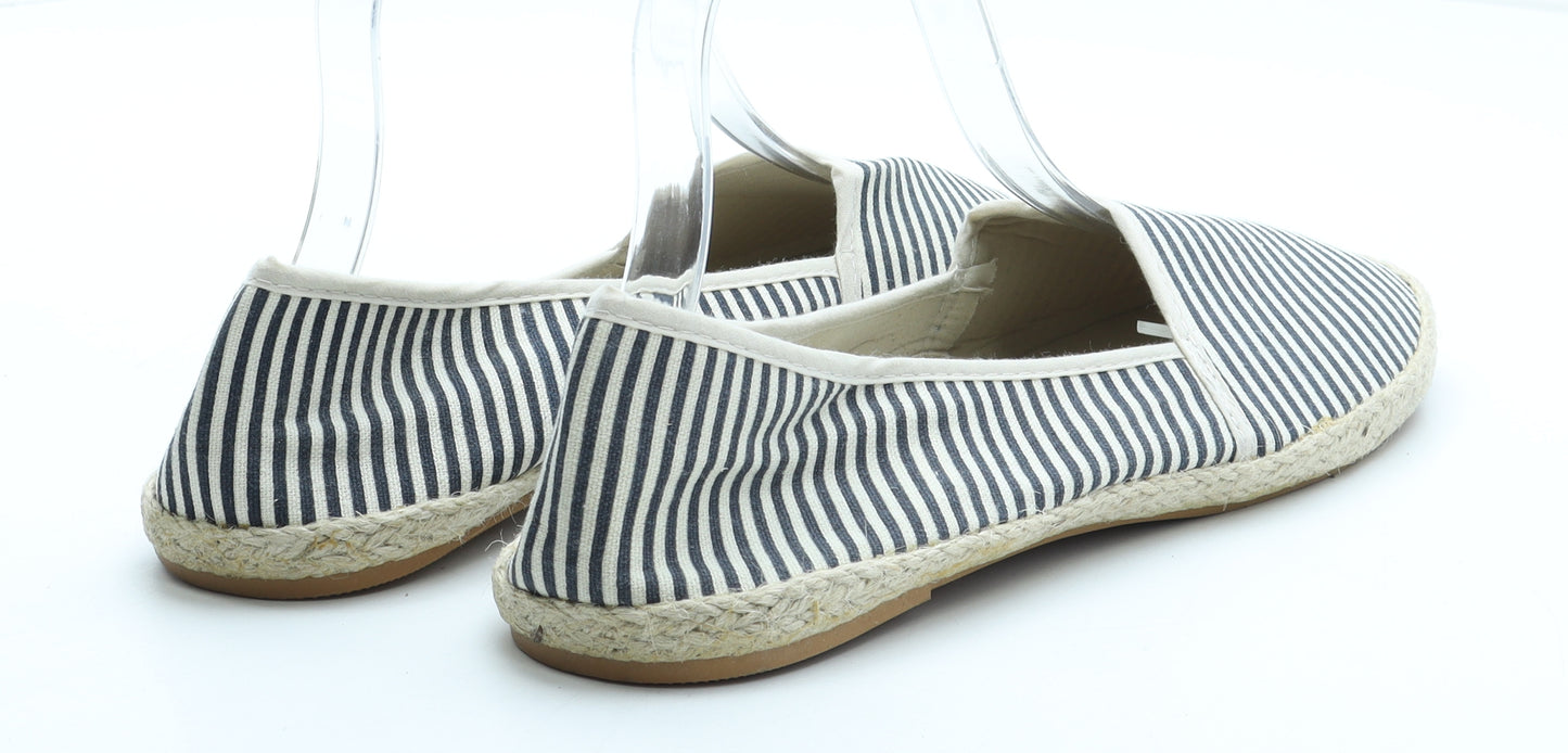 Atmosphere Womens Beige Striped Polyester Flat UK