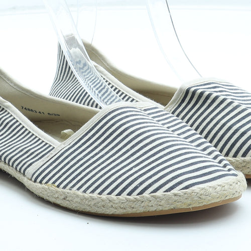 Atmosphere Womens Beige Striped Polyester Flat UK