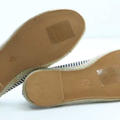 Atmosphere Womens Beige Striped Polyester Flat UK