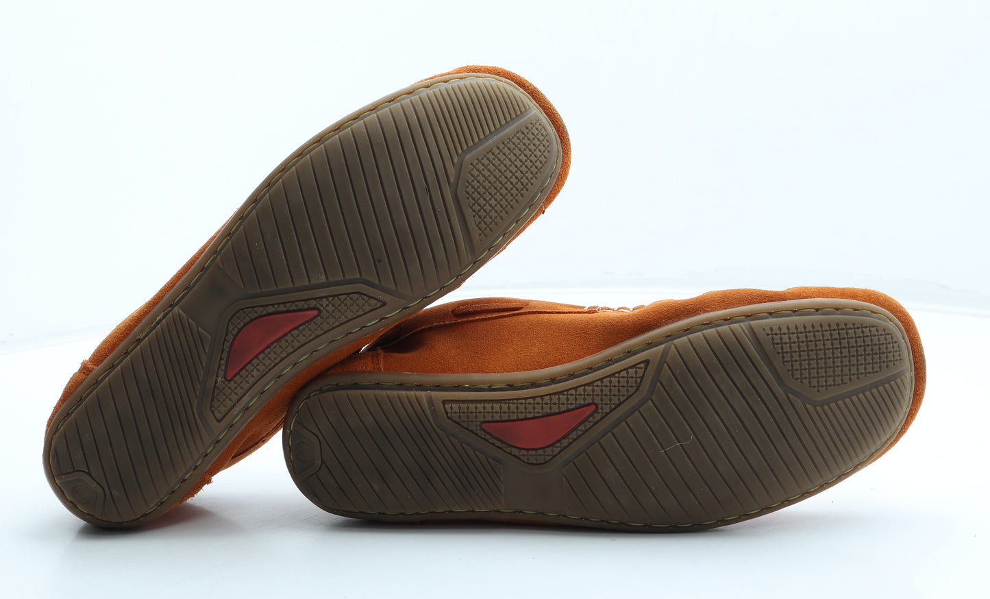 BJB Mens Orange Leather Moccasin Casual UK 10 44
