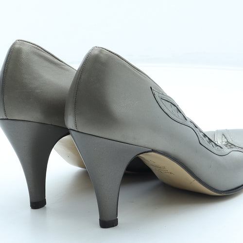 Van Dal Womens Gold Geometric Leather Court Heel UK