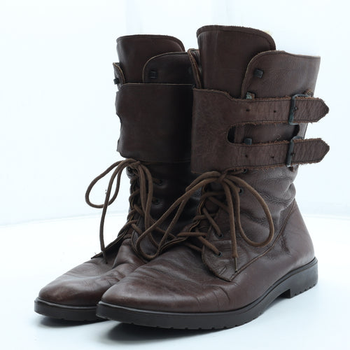 Trail Mens Brown Leather Biker Boot UK 9 43