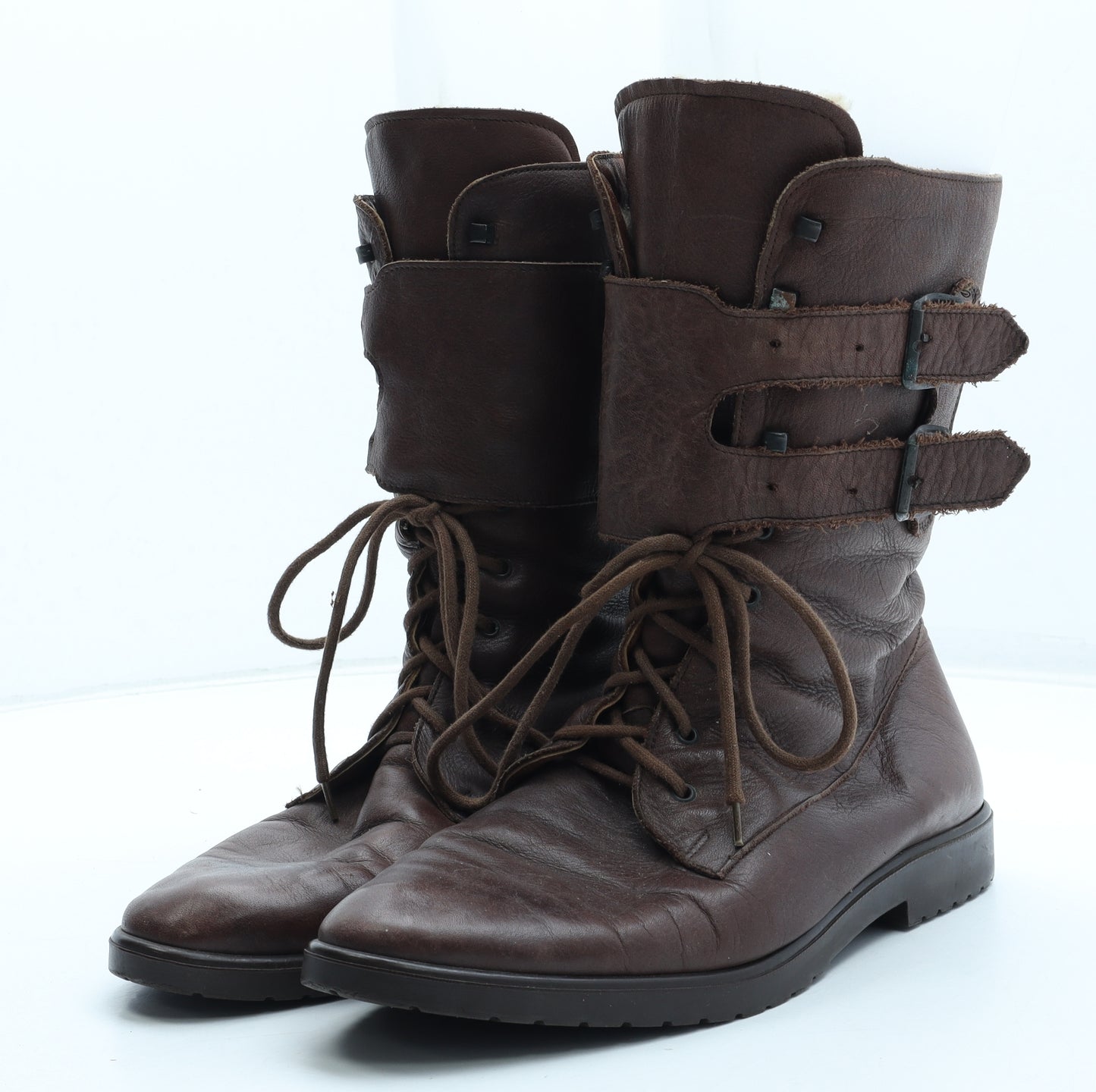 Trail Mens Brown Leather Biker Boot UK 9 43