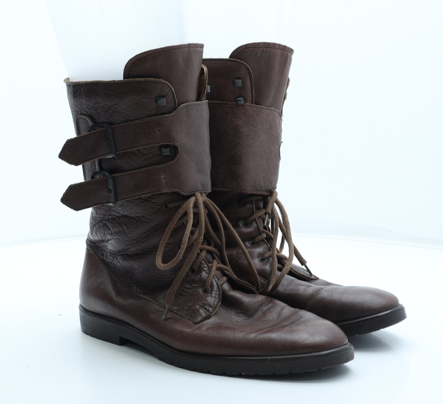 Trail Mens Brown Leather Biker Boot UK 9 43