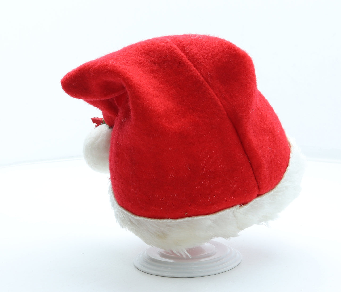 Preworn Womens Red Polyester Bobble Hat One Size - Father Christmas Hat