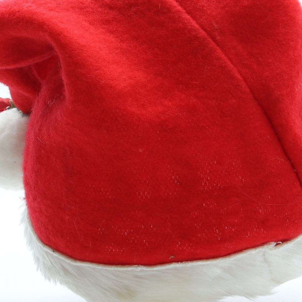 Preworn Womens Red Polyester Bobble Hat One Size - Father Christmas Hat