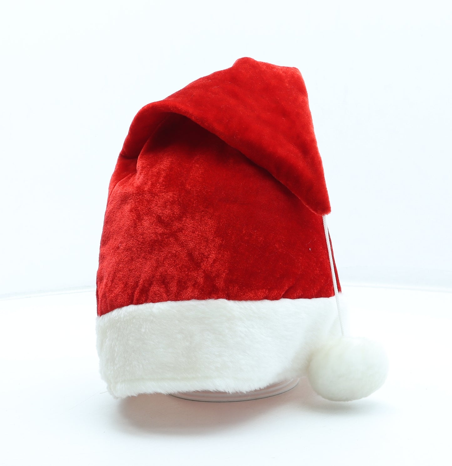 Preworn Womens Red Polyester Bobble Hat One Size - Father Christmas Hat