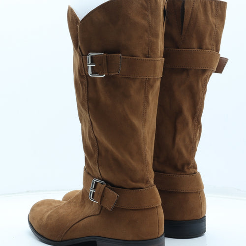Papaya Womens Brown Polyurethane Bootie Boot UK
