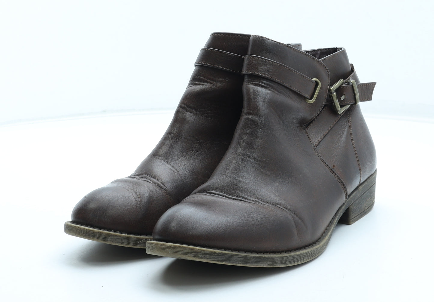 Miso Womens Brown Leather Bootie Boot UK