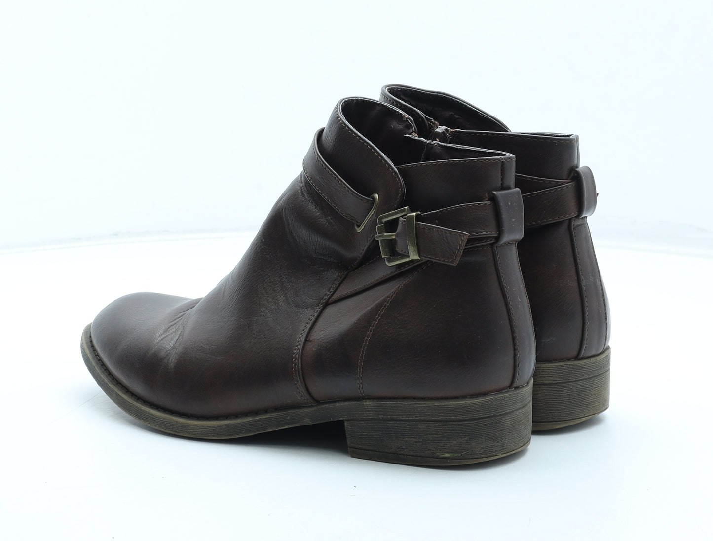 Miso Womens Brown Leather Bootie Boot UK