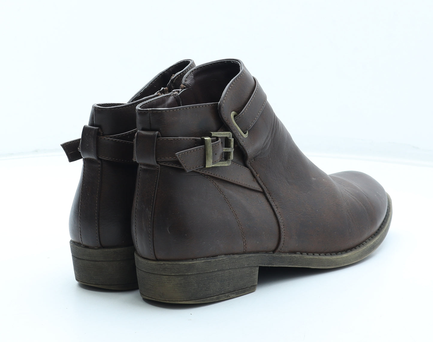 Miso Womens Brown Leather Bootie Boot UK