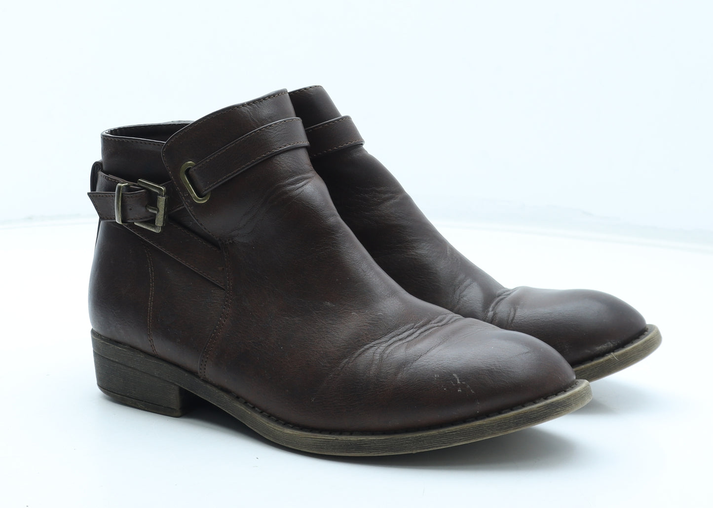 Miso Womens Brown Leather Bootie Boot UK
