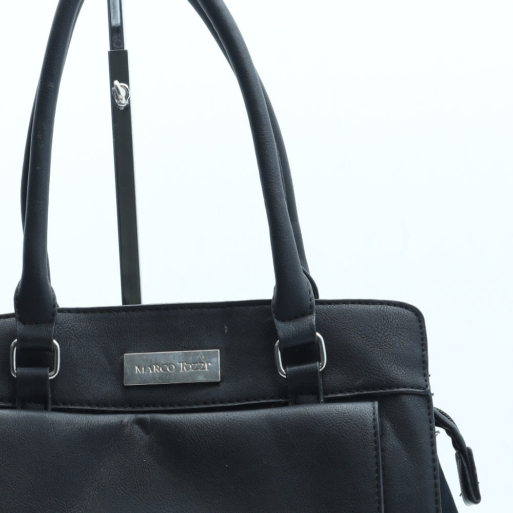 Marco Tozzi Womens Black Polyester Top Handle Bag Size Medium