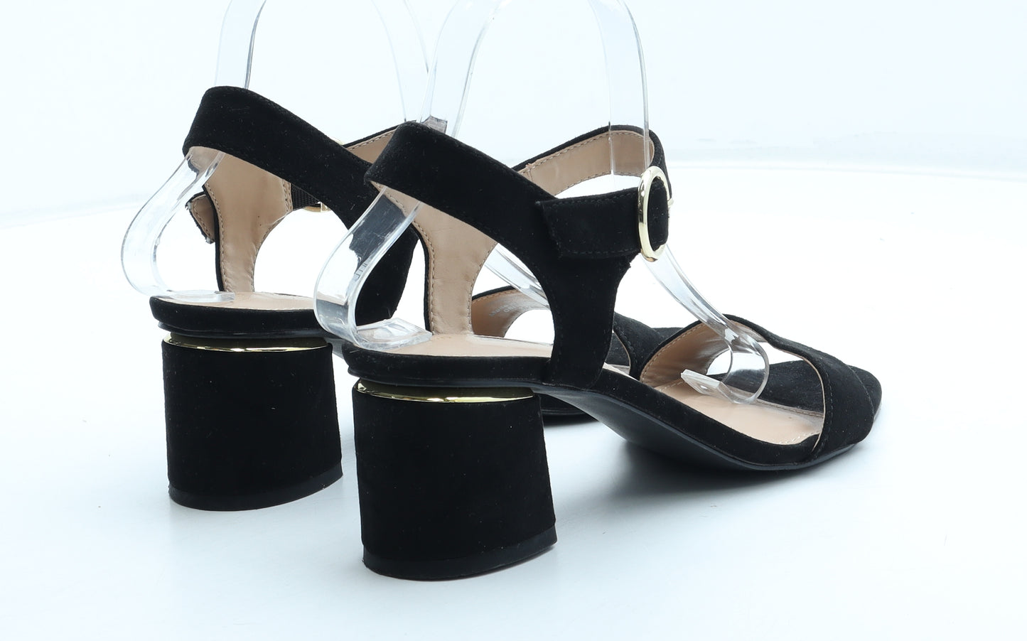 Dorothy Perkins Womens Black Polyester Strappy Heel UK