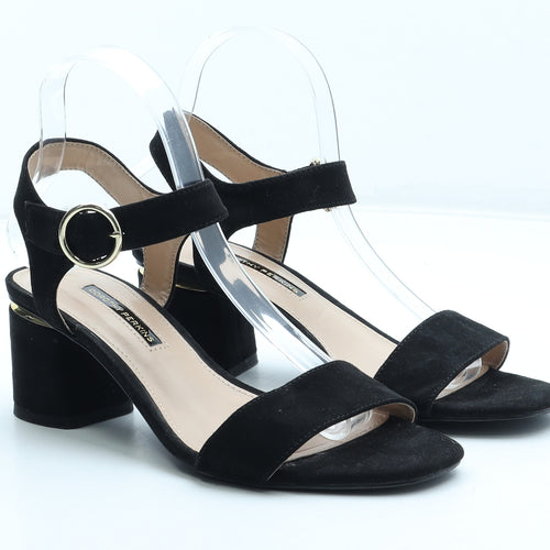 Dorothy Perkins Womens Black Polyester Strappy Heel UK