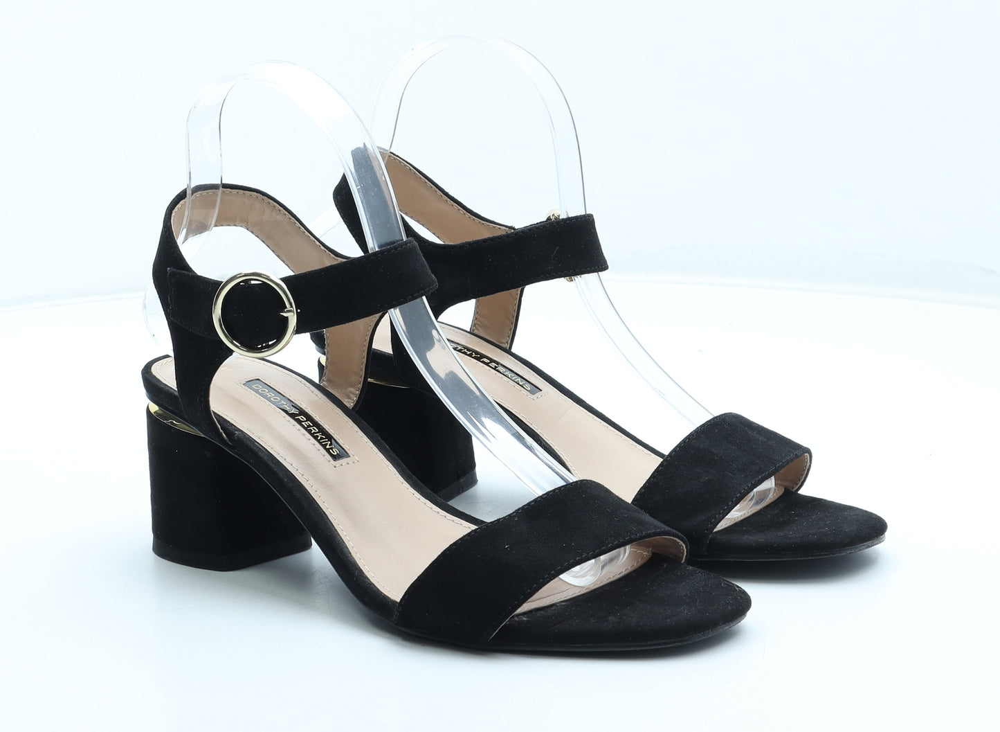Dorothy Perkins Womens Black Polyester Strappy Heel UK
