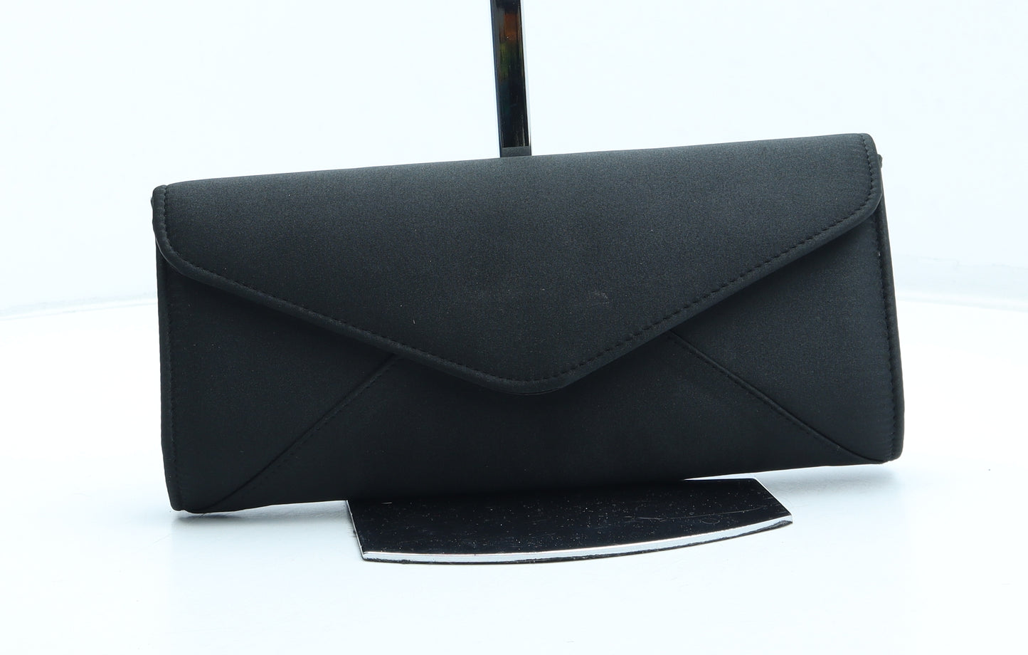 Preworn Womens Black Polyester Clutch Size Small