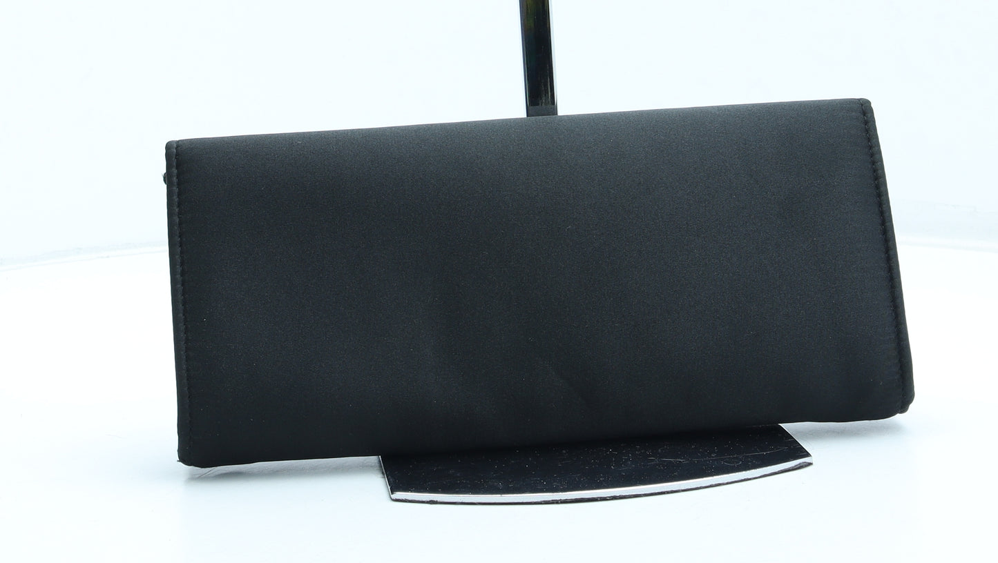 Preworn Womens Black Polyester Clutch Size Small