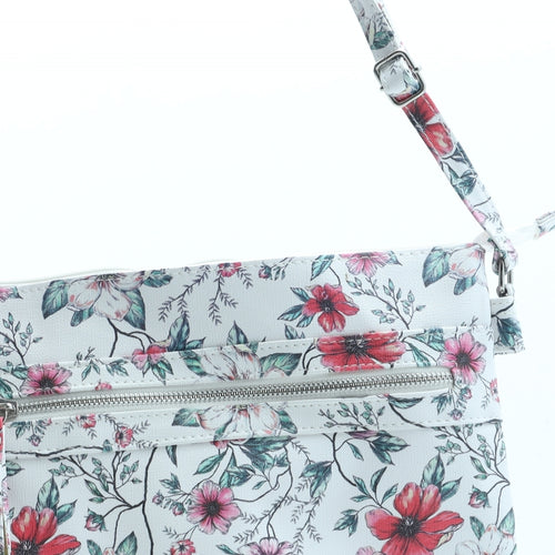Preworn Womens Multicoloured Floral Polyurethane Crossbody Size Medium