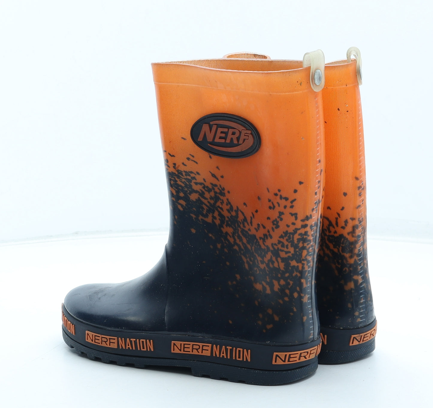 NERF Boys Multicoloured Geometric Rubber Wellies Boot UK 1 33