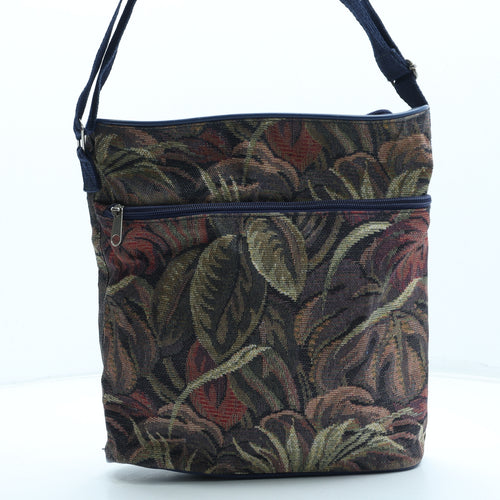 Preworn Womens Multicoloured Floral Polyester Crossbody Size Small