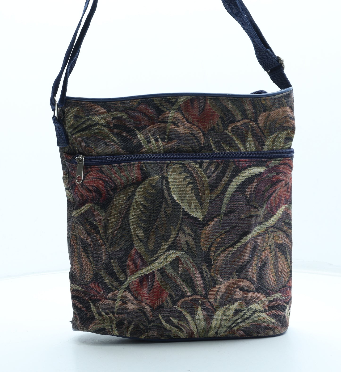 Preworn Womens Multicoloured Floral Polyester Crossbody Size Small
