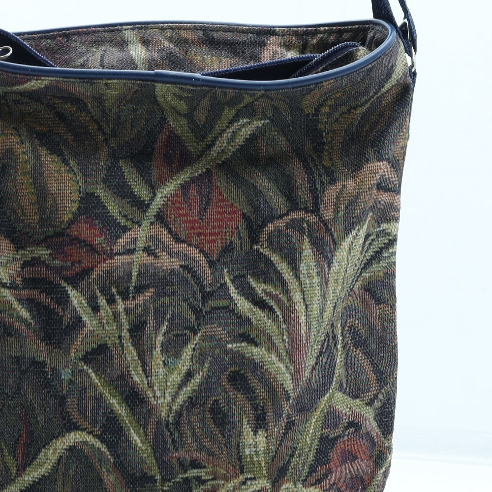 Preworn Womens Multicoloured Floral Polyester Crossbody Size Small