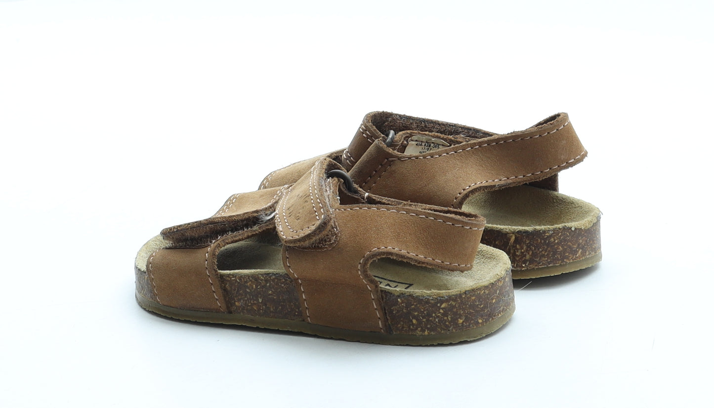 NEXT Boys Brown Leather Fisherman Sandal UK 4 20