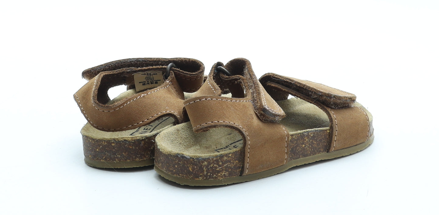 NEXT Boys Brown Leather Fisherman Sandal UK 4 20
