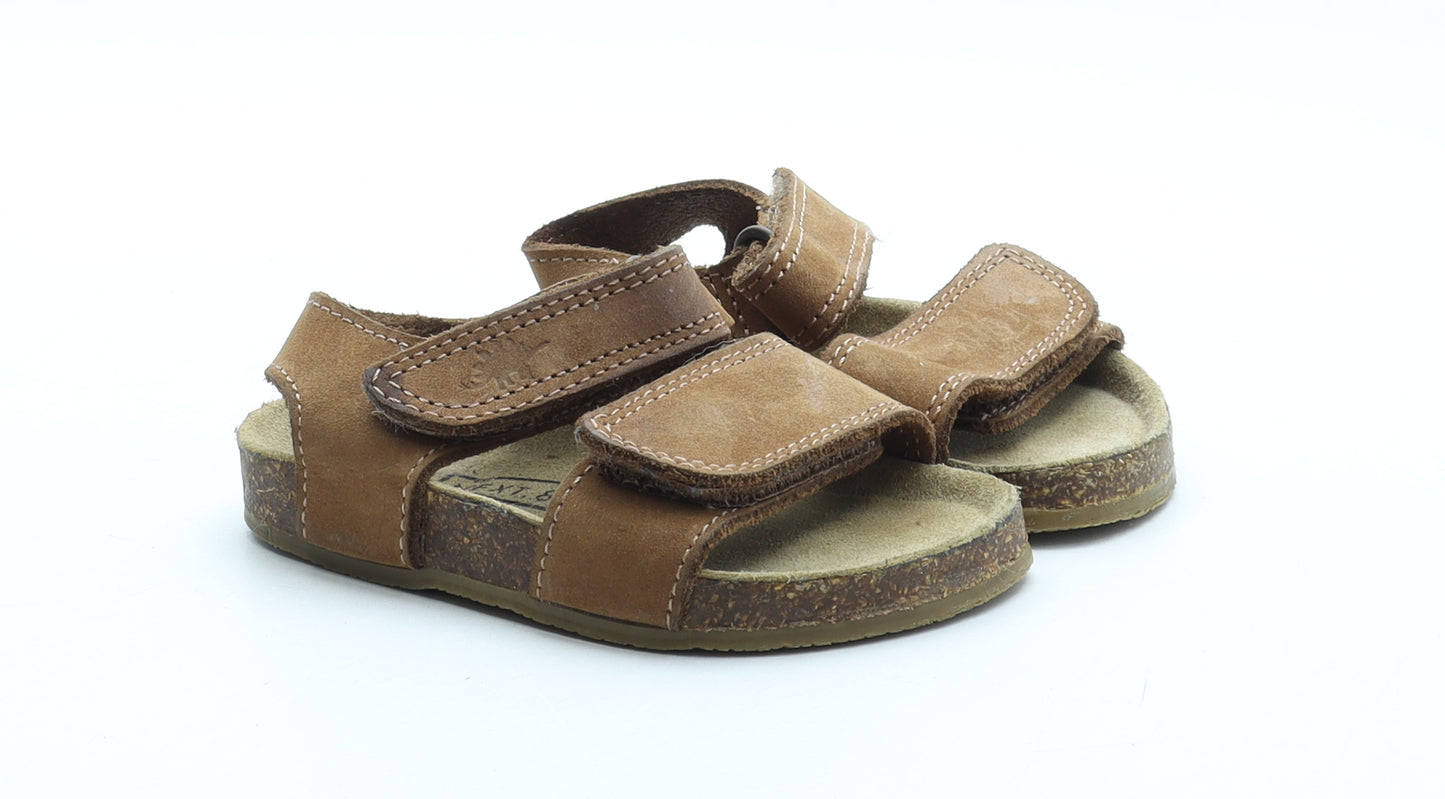 NEXT Boys Brown Leather Fisherman Sandal UK 4 20