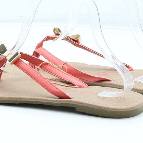 Primark Womens Pink Rubber Thong Sandal UK