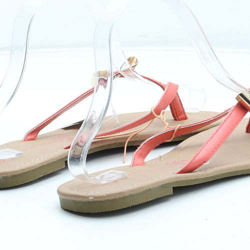 Primark Womens Pink Rubber Thong Sandal UK
