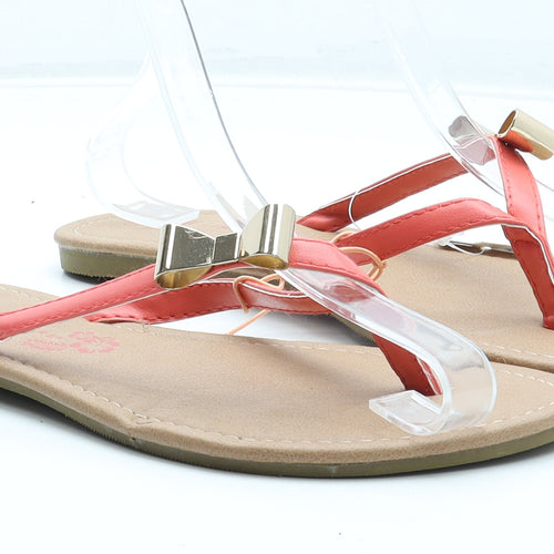 Primark Womens Pink Rubber Thong Sandal UK