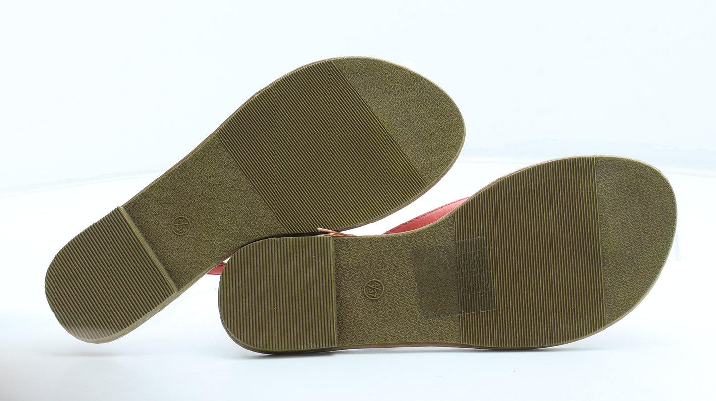 Primark Womens Pink Rubber Thong Sandal UK