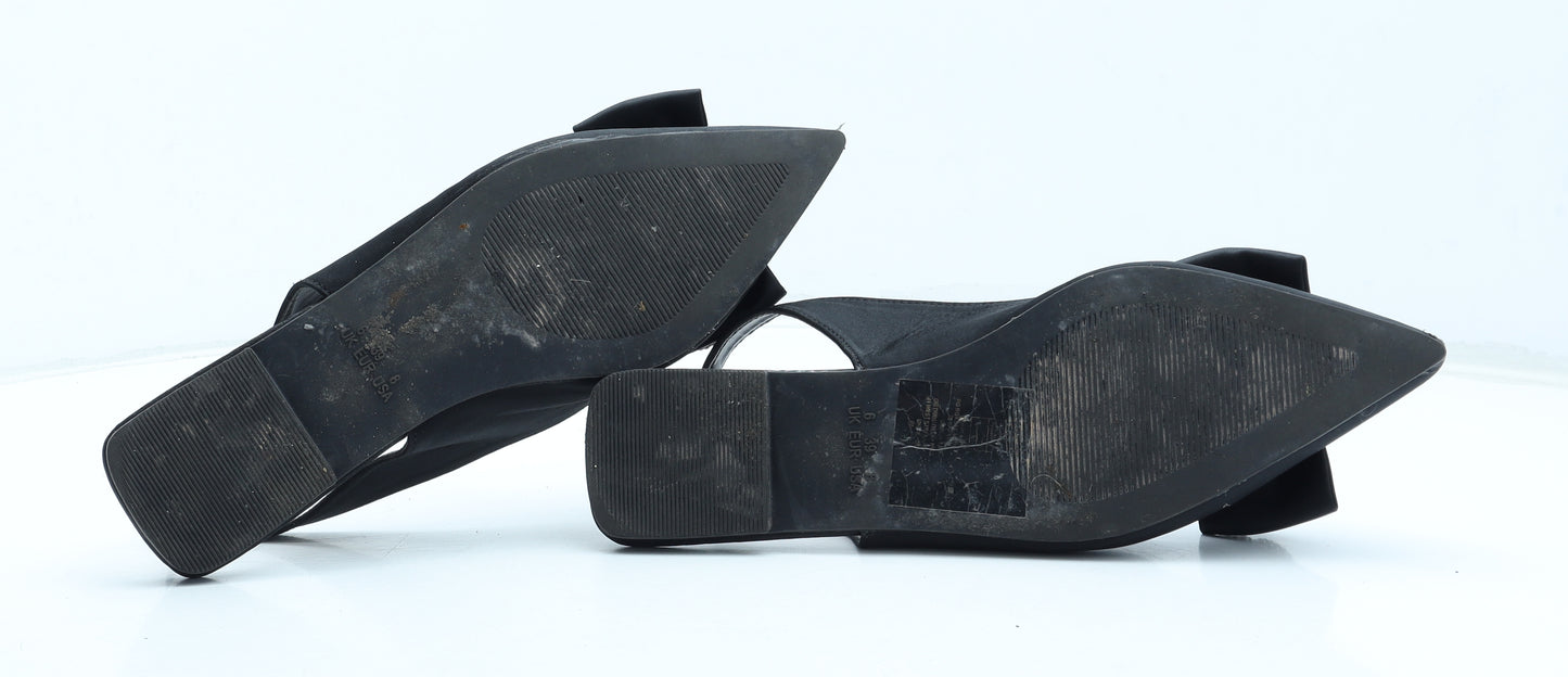 Primark Womens Black Polyester Slingback Flat UK