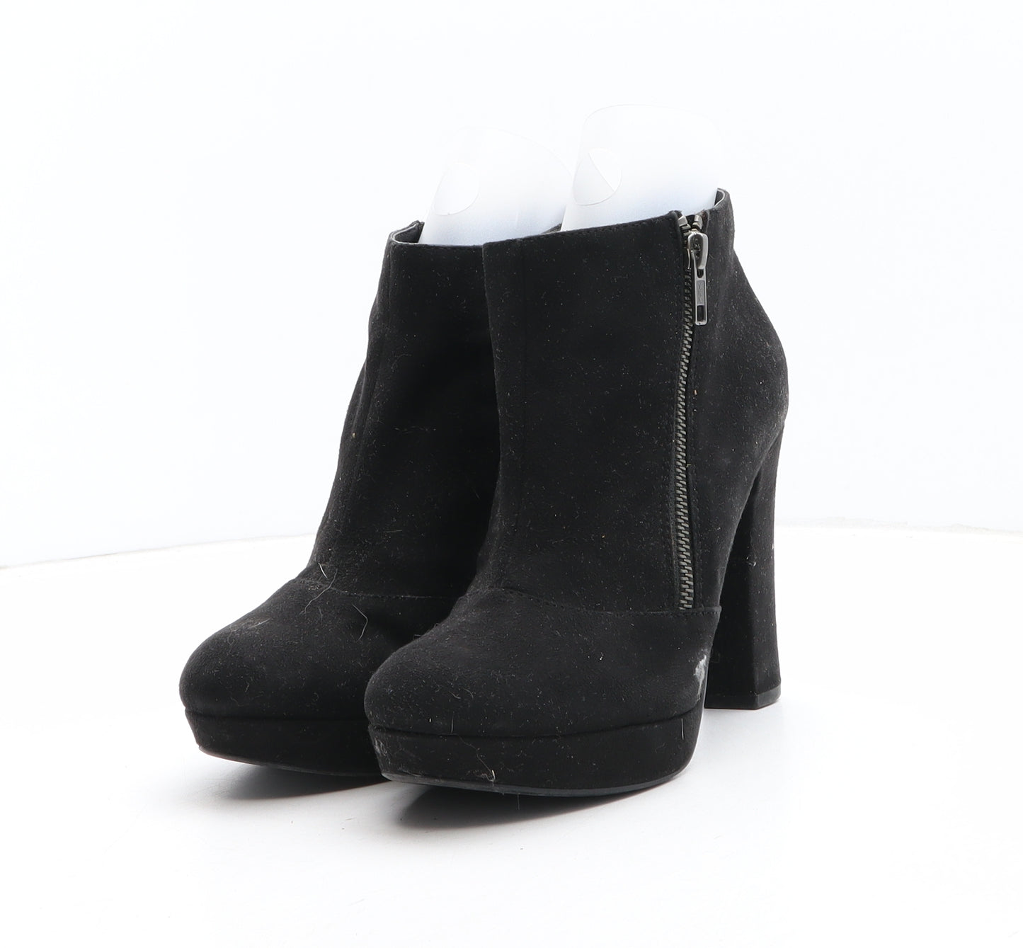 F&F Womens Black Synthetic Bootie Boot UK