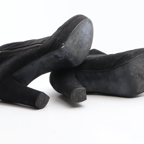 F&F Womens Black Synthetic Bootie Boot UK