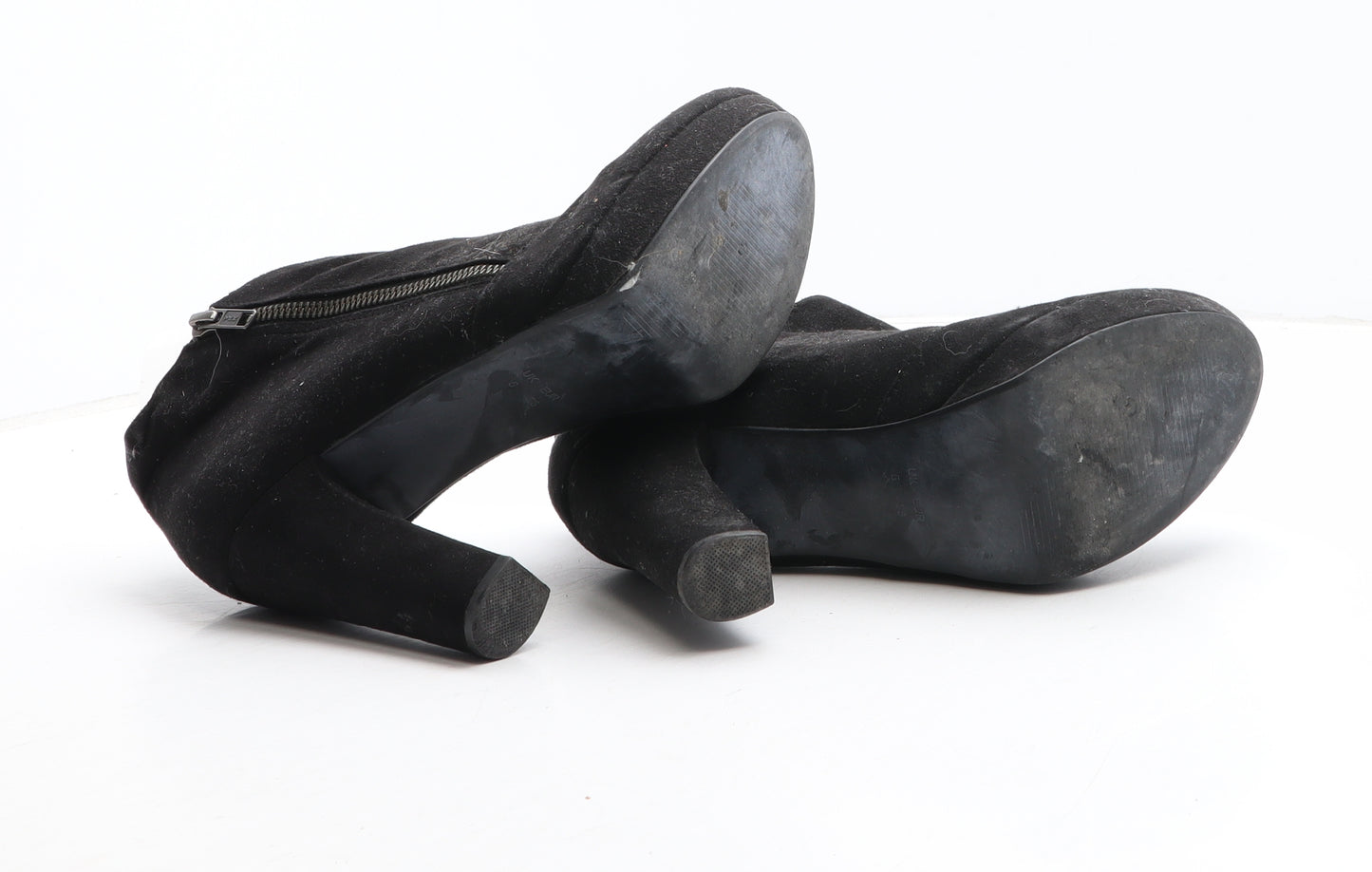 F&F Womens Black Synthetic Bootie Boot UK