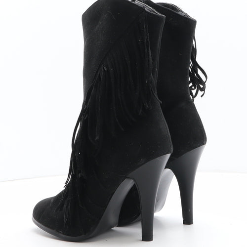 F&F Womens Black Synthetic Bootie Boot UK