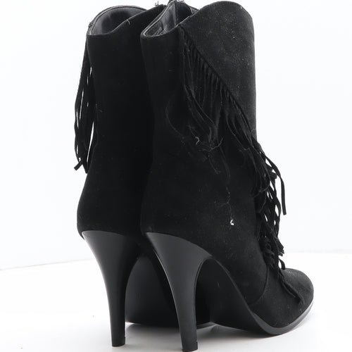 F&F Womens Black Synthetic Bootie Boot UK