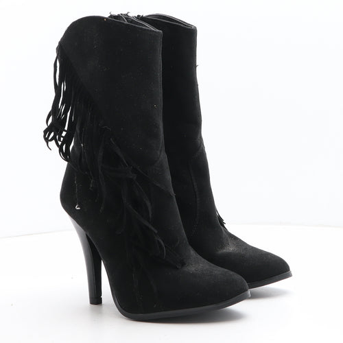 F&F Womens Black Synthetic Bootie Boot UK