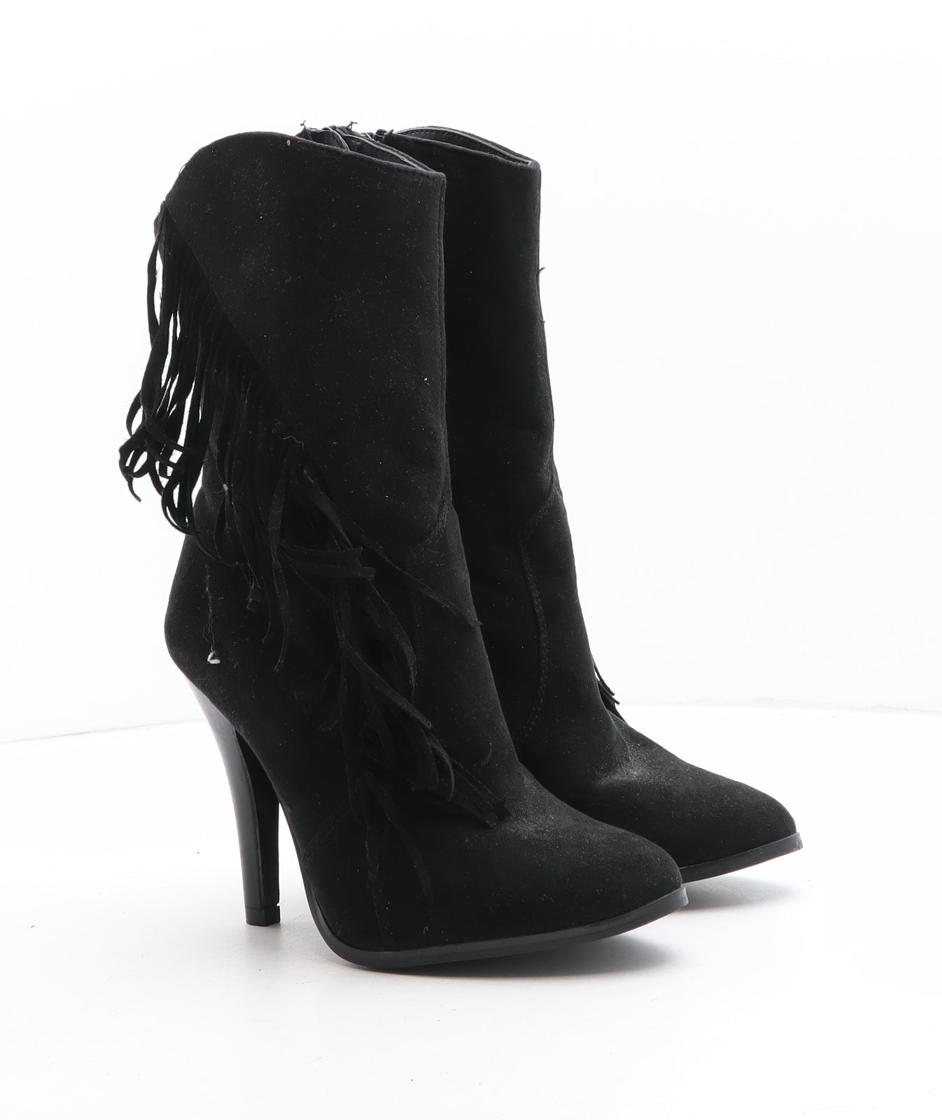 F&F Womens Black Synthetic Bootie Boot UK