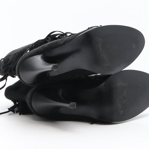 F&F Womens Black Synthetic Bootie Boot UK