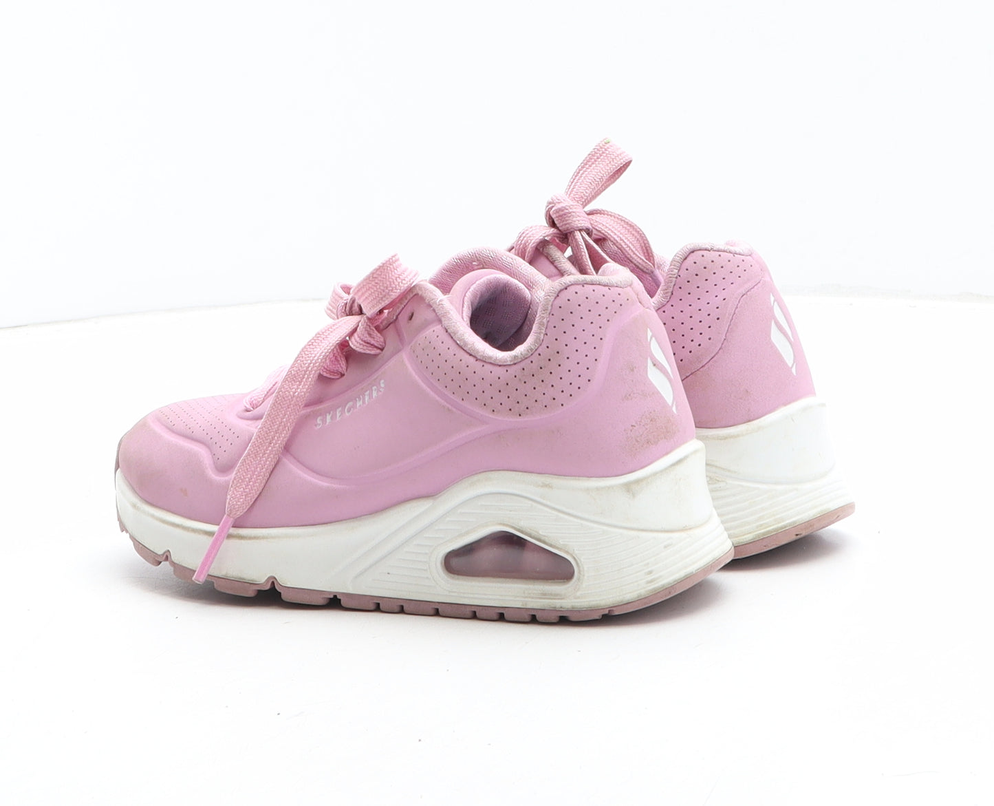 Skechers Girls Pink Synthetic Trainer UK 10.5
