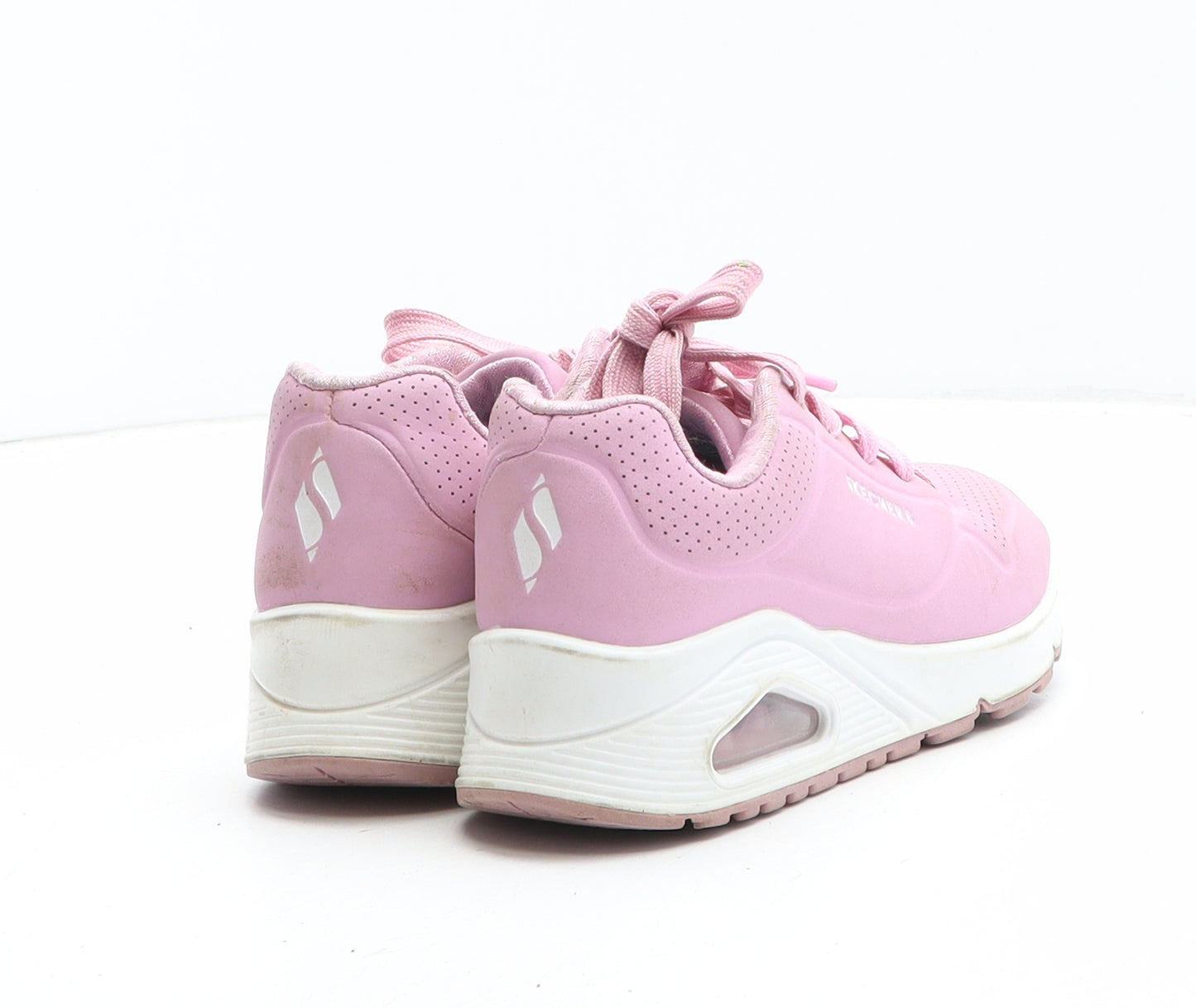 Skechers Girls Pink Synthetic Trainer UK 10.5