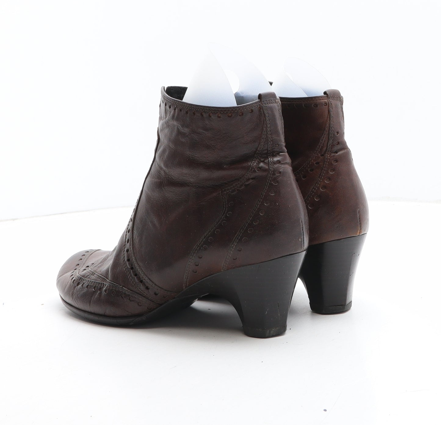 Gabor Womens Brown Leather Bootie Boot UK